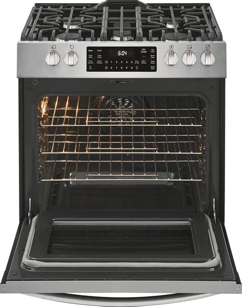 frigidaire front control gas range